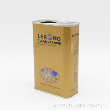 Engine Oil Tin Can with Plastic Lid